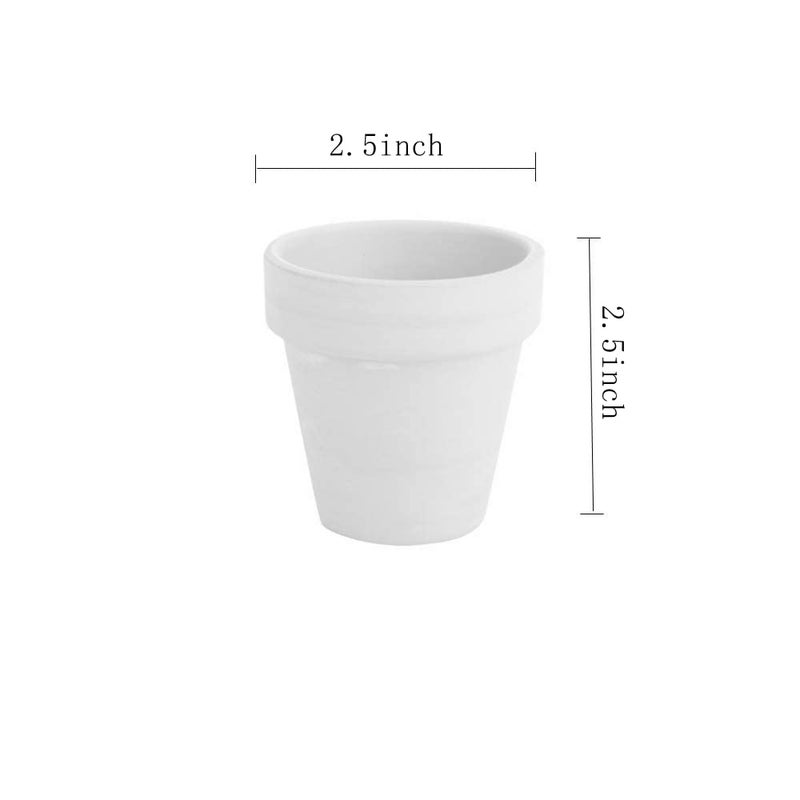 FCFKUK 24pcs Small Mini Clay Pots, 2.5'' Terracotta Pot Clay Ceramic Pottery Planter, Cactus Flower Terra Cotta Pots, Succulents Nursery Pots, with Drainage Hole, for Indoor/Outdoor - Image 4